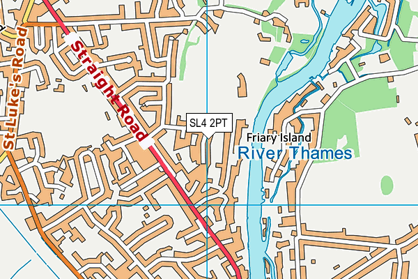 SL4 2PT map - OS VectorMap District (Ordnance Survey)