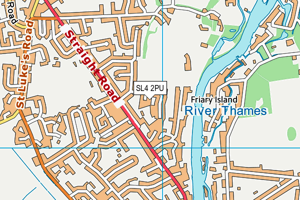 SL4 2PU map - OS VectorMap District (Ordnance Survey)