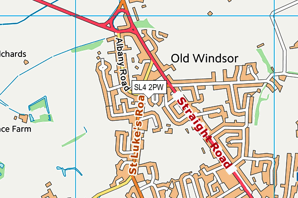 SL4 2PW map - OS VectorMap District (Ordnance Survey)
