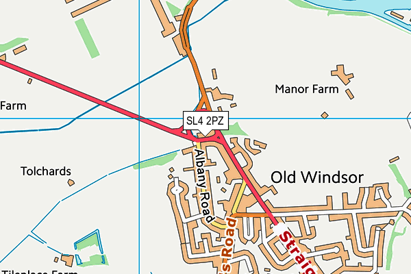 SL4 2PZ map - OS VectorMap District (Ordnance Survey)