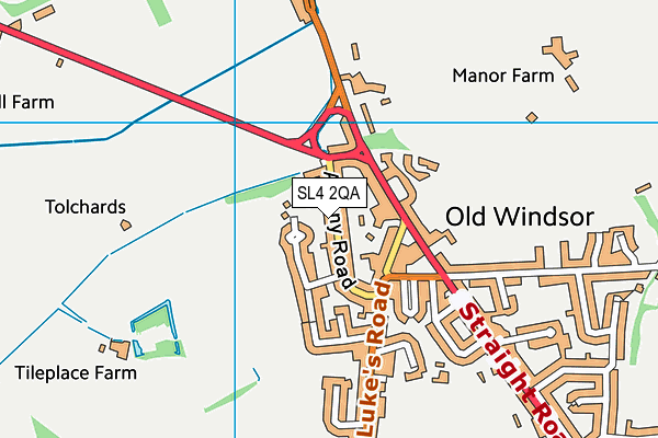 SL4 2QA map - OS VectorMap District (Ordnance Survey)