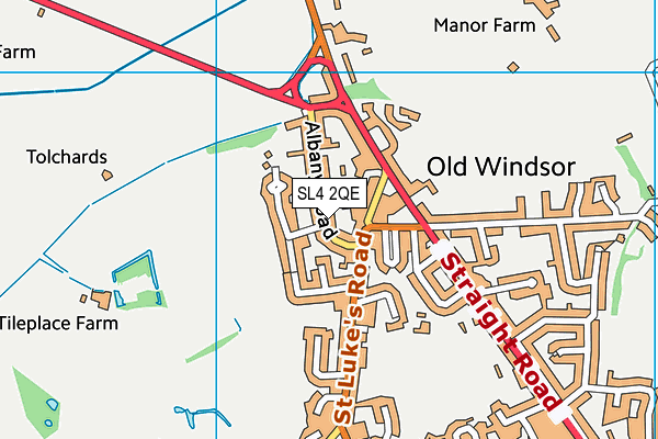 SL4 2QE map - OS VectorMap District (Ordnance Survey)