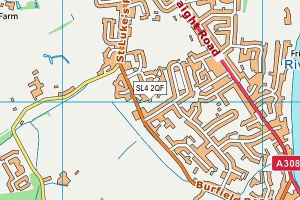 SL4 2QF map - OS VectorMap District (Ordnance Survey)