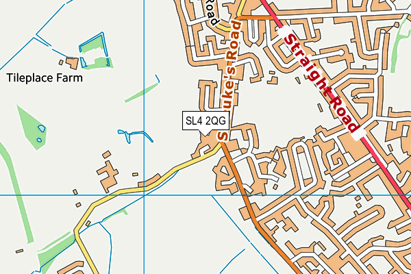 SL4 2QG map - OS VectorMap District (Ordnance Survey)