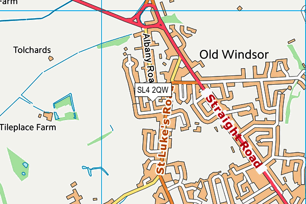 SL4 2QW map - OS VectorMap District (Ordnance Survey)