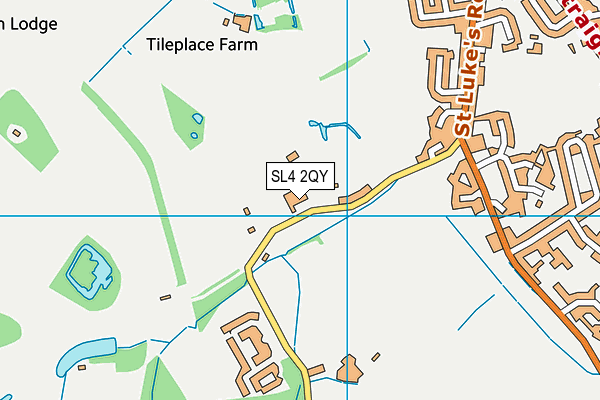 St Peter's Church of England Middle School map (SL4 2QY) - OS VectorMap District (Ordnance Survey)