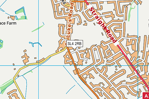 SL4 2RB map - OS VectorMap District (Ordnance Survey)