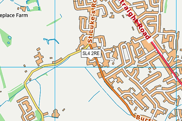 SL4 2RE map - OS VectorMap District (Ordnance Survey)
