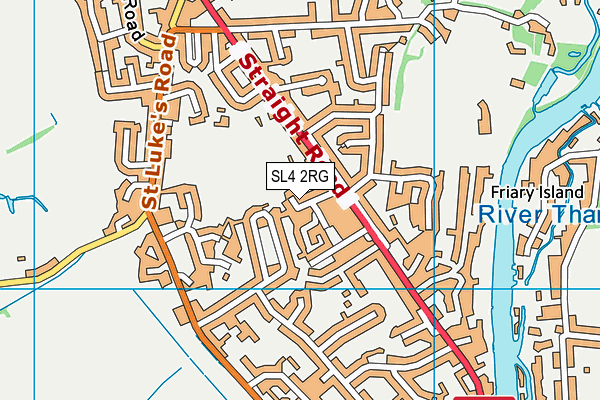 SL4 2RG map - OS VectorMap District (Ordnance Survey)
