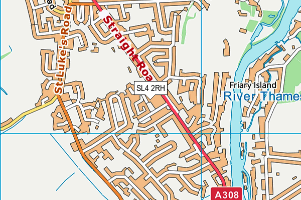 SL4 2RH map - OS VectorMap District (Ordnance Survey)