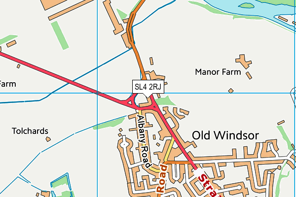 SL4 2RJ map - OS VectorMap District (Ordnance Survey)