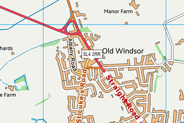 SL4 2RR map - OS VectorMap District (Ordnance Survey)
