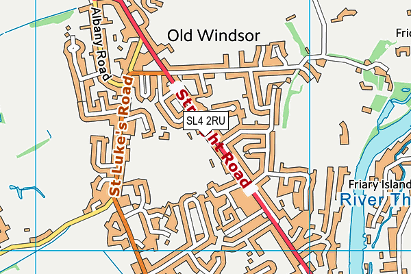 SL4 2RU map - OS VectorMap District (Ordnance Survey)