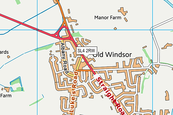 SL4 2RW map - OS VectorMap District (Ordnance Survey)