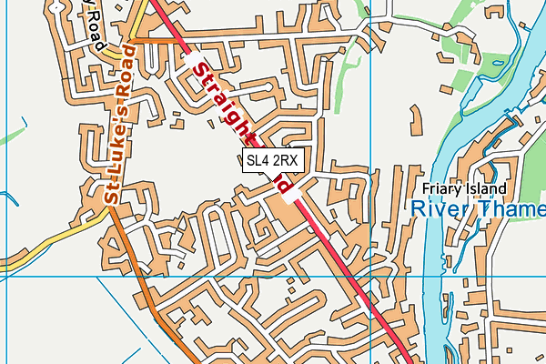 SL4 2RX map - OS VectorMap District (Ordnance Survey)