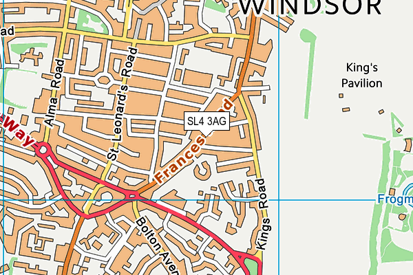 SL4 3AG map - OS VectorMap District (Ordnance Survey)