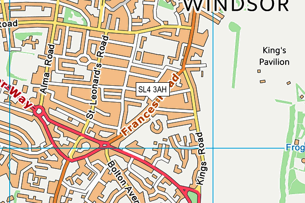 SL4 3AH map - OS VectorMap District (Ordnance Survey)
