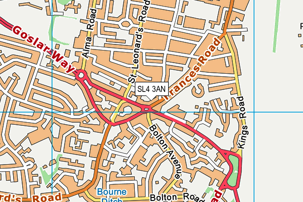 SL4 3AN map - OS VectorMap District (Ordnance Survey)
