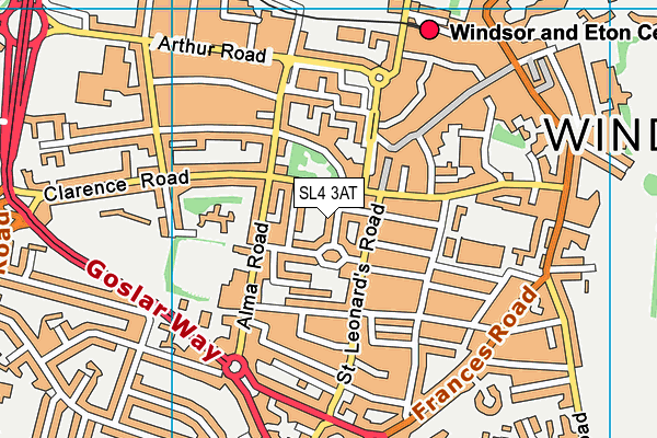 SL4 3AT map - OS VectorMap District (Ordnance Survey)