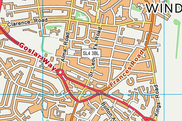 SL4 3BL map - OS VectorMap District (Ordnance Survey)