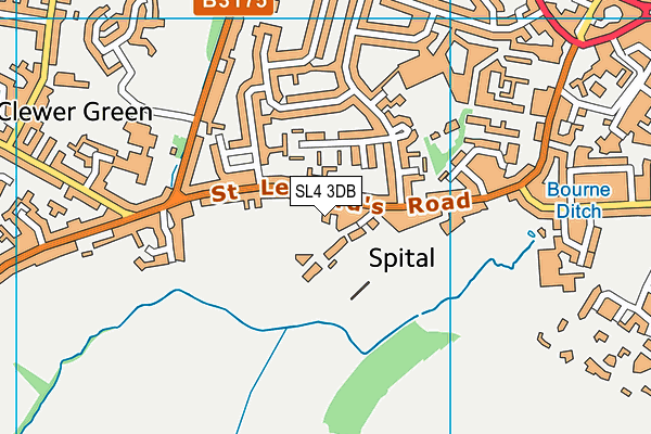 SL4 3DB map - OS VectorMap District (Ordnance Survey)