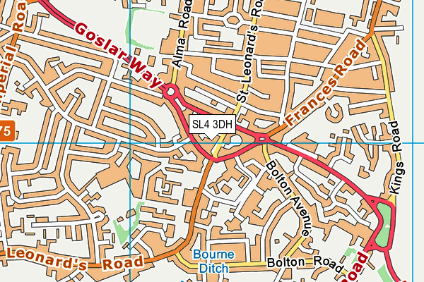 SL4 3DH map - OS VectorMap District (Ordnance Survey)