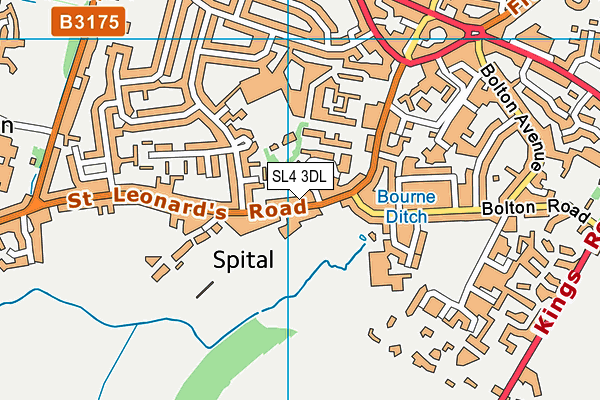 SL4 3DL map - OS VectorMap District (Ordnance Survey)