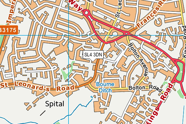 SL4 3DN map - OS VectorMap District (Ordnance Survey)
