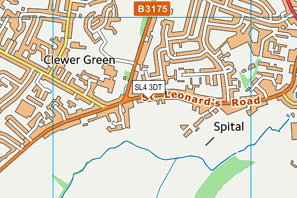 SL4 3DT map - OS VectorMap District (Ordnance Survey)