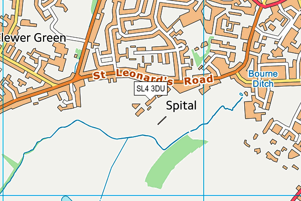 SL4 3DU map - OS VectorMap District (Ordnance Survey)