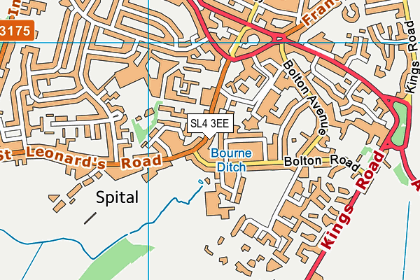SL4 3EE map - OS VectorMap District (Ordnance Survey)