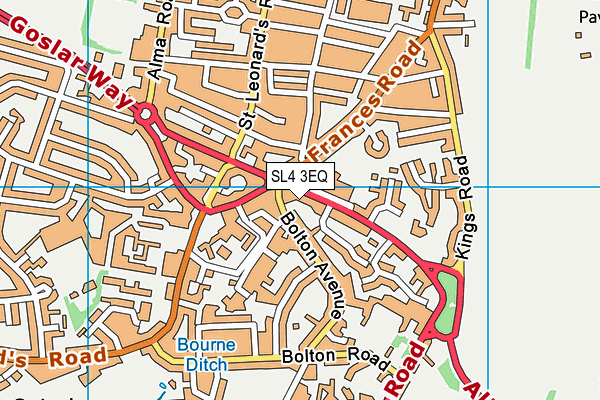 SL4 3EQ map - OS VectorMap District (Ordnance Survey)