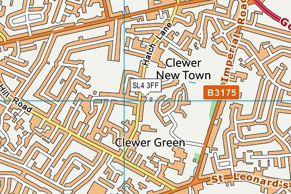SL4 3FF map - OS VectorMap District (Ordnance Survey)