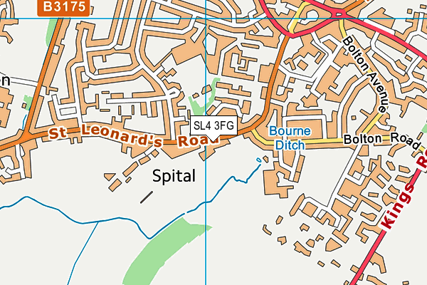 SL4 3FG map - OS VectorMap District (Ordnance Survey)