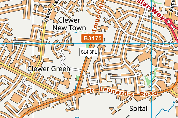 SL4 3FL map - OS VectorMap District (Ordnance Survey)