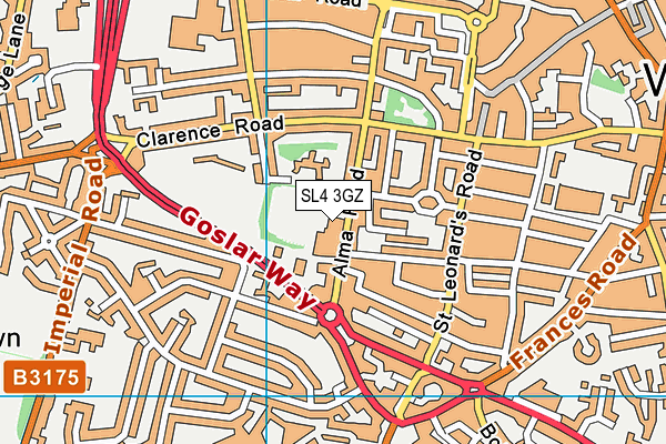 SL4 3GZ map - OS VectorMap District (Ordnance Survey)