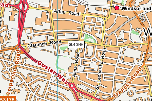 SL4 3HH map - OS VectorMap District (Ordnance Survey)