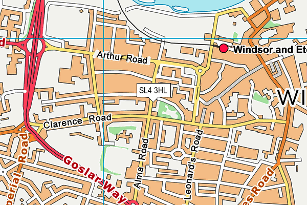 SL4 3HL map - OS VectorMap District (Ordnance Survey)