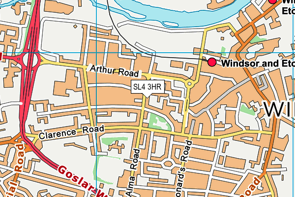 SL4 3HR map - OS VectorMap District (Ordnance Survey)