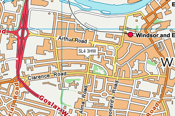 SL4 3HW map - OS VectorMap District (Ordnance Survey)