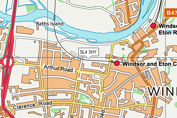 SL4 3HY map - OS VectorMap District (Ordnance Survey)