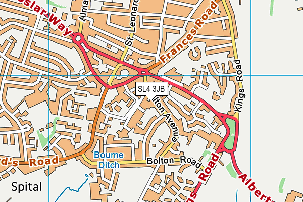 SL4 3JB map - OS VectorMap District (Ordnance Survey)