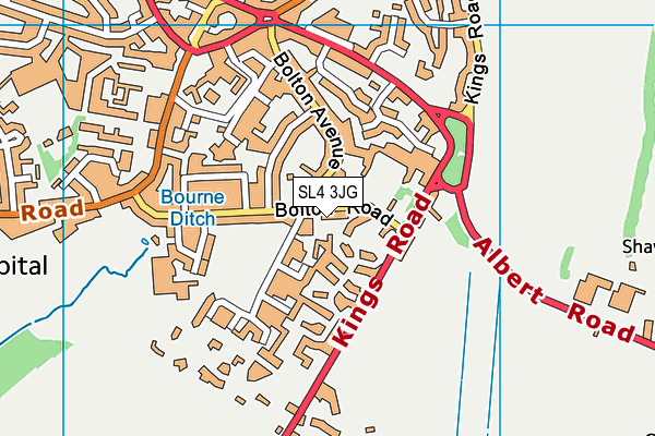 SL4 3JG map - OS VectorMap District (Ordnance Survey)