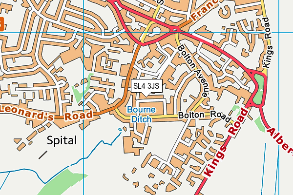 SL4 3JS map - OS VectorMap District (Ordnance Survey)
