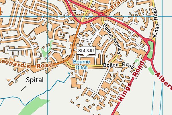 SL4 3JU map - OS VectorMap District (Ordnance Survey)