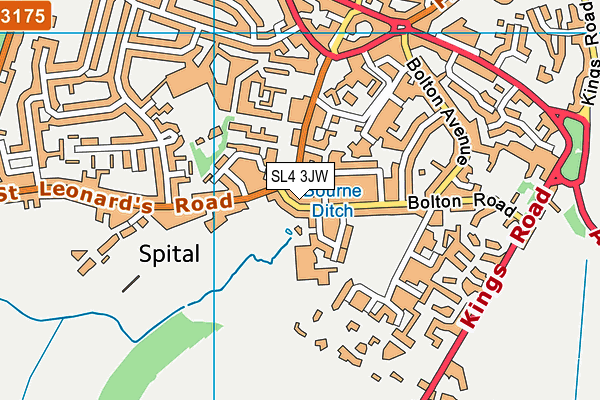 SL4 3JW map - OS VectorMap District (Ordnance Survey)