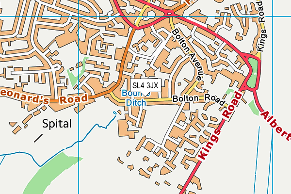 SL4 3JX map - OS VectorMap District (Ordnance Survey)