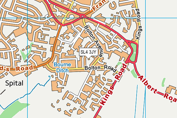 SL4 3JY map - OS VectorMap District (Ordnance Survey)