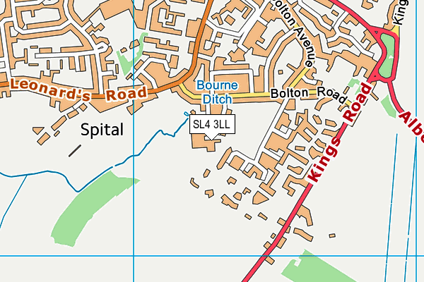 Trevelyan Middle School map (SL4 3LL) - OS VectorMap District (Ordnance Survey)