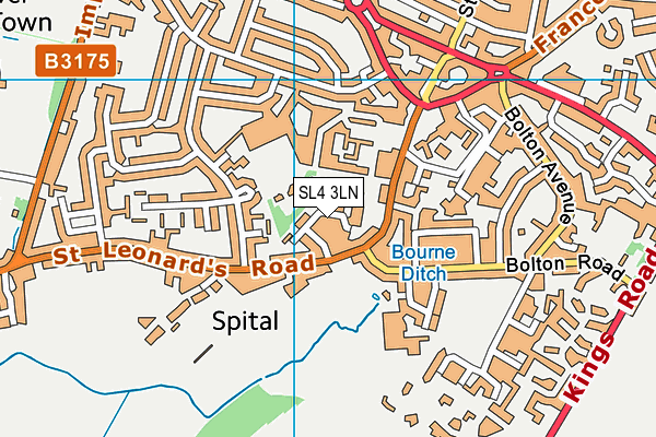 SL4 3LN map - OS VectorMap District (Ordnance Survey)